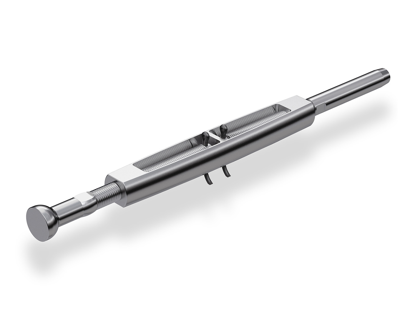 Ball-Wireterminal open chromed bronzebody (177-)